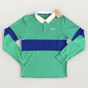 Size XL - Nike Court Advantage Slam Dri-Fit ADV LS Polo - (IB8141-324)